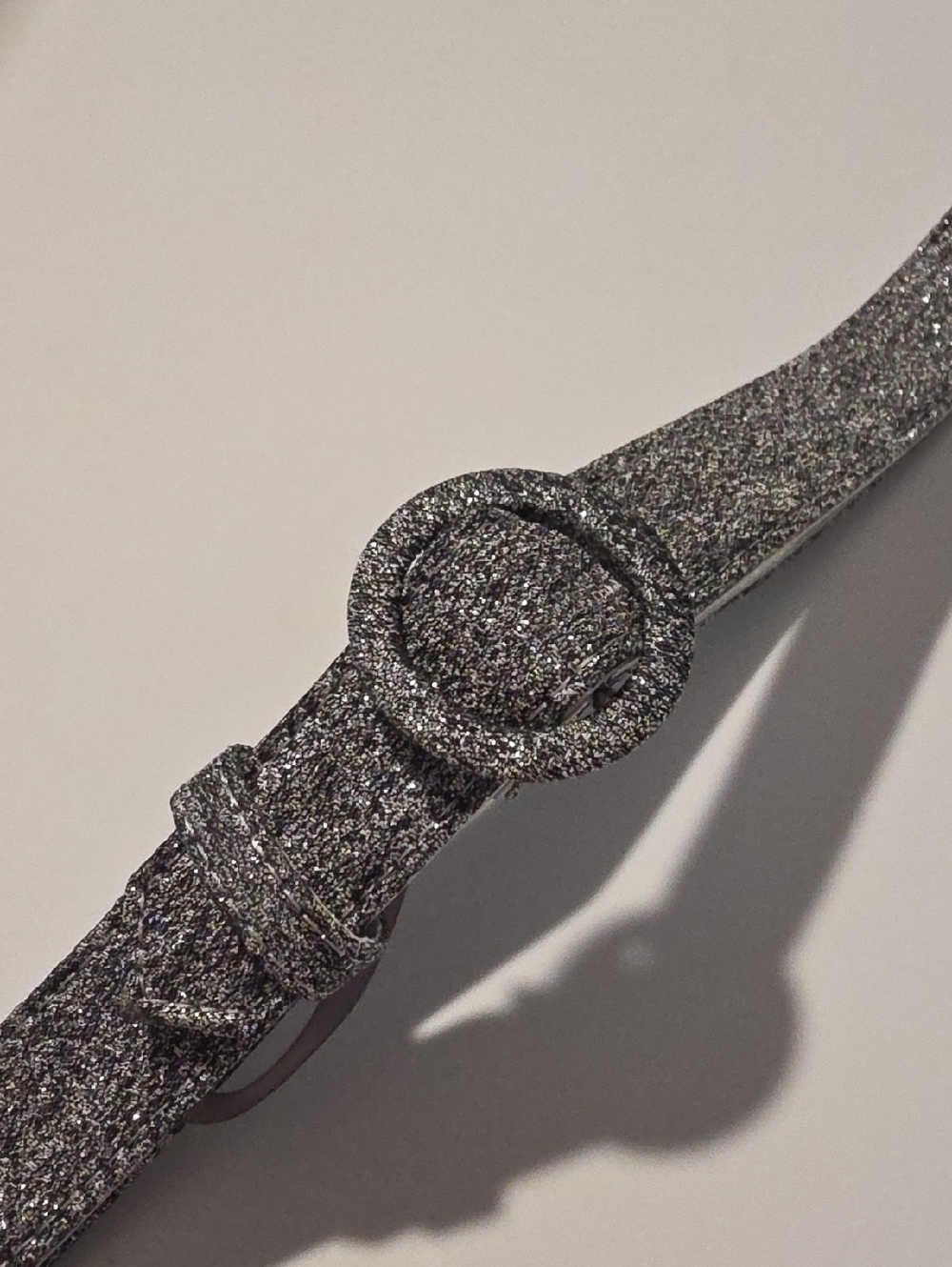 Silver Glitter Belt Like New